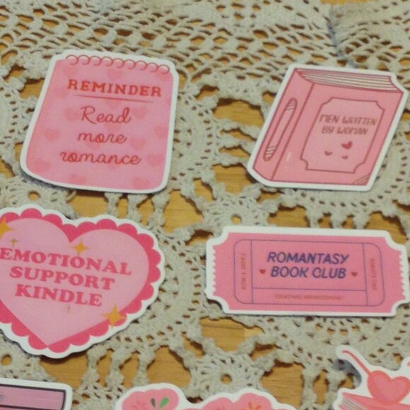 Romance Book Lover's Stickers - for computer, book cover, scrapbooking, crafts - Picture 3 of 8